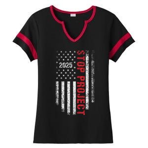 Stop Project 2025 Look It Up Bold Design Ladies Halftime Notch Neck Tee