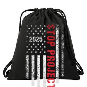 Stop Project 2025 Look It Up Bold Design Drawstring Bag