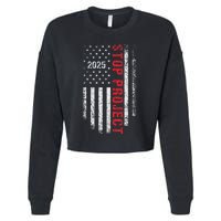 Stop Project 2025 Look It Up Bold Design Cropped Pullover Crew