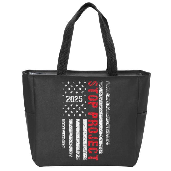 Stop Project 2025 Look It Up Bold Design Zip Tote Bag