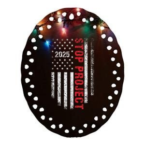 Stop Project 2025 Look It Up Bold Design Ceramic Oval Ornament