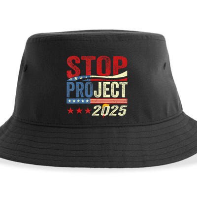 Stop Project 2025 Flag Usa Sustainable Bucket Hat