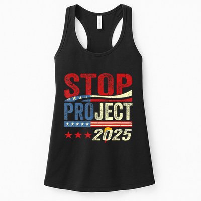 Stop Project 2025 Flag Usa Womens Tank Top