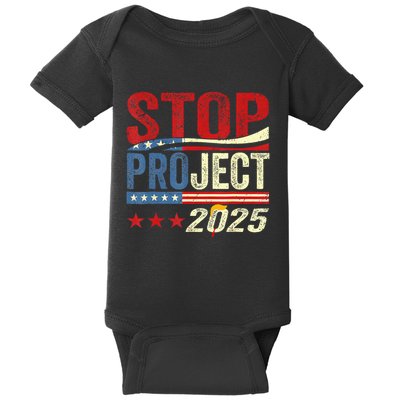Stop Project 2025 Flag Usa Baby Bodysuit
