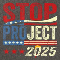 Stop Project 2025 Flag Usa Cotton Canvas Backpack
