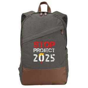 Stop Project 2025 TrumpS Project Anti Trump Cotton Canvas Backpack