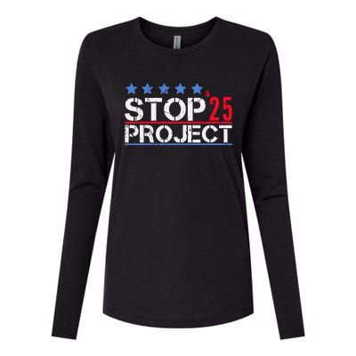 Stop Project 2025 Womens Cotton Relaxed Long Sleeve T-Shirt