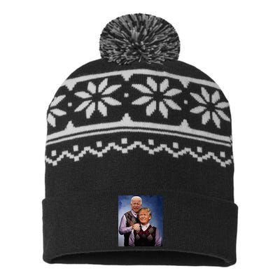 Stop Project 2025 Anti Trump USA-Made Snowflake Beanie