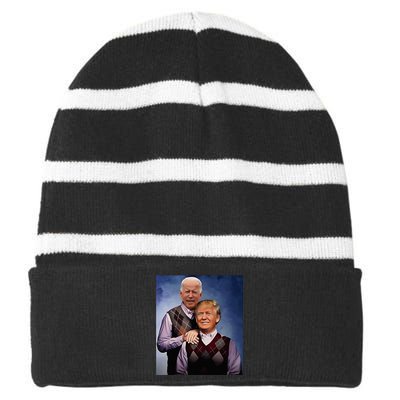 Stop Project 2025 Anti Trump Striped Beanie with Solid Band