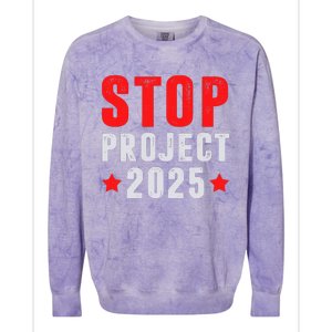 Stop Project 2025 Anti Trump Colorblast Crewneck Sweatshirt