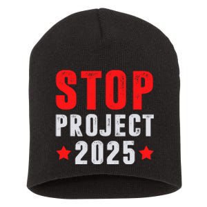 Stop Project 2025 Anti Trump Short Acrylic Beanie