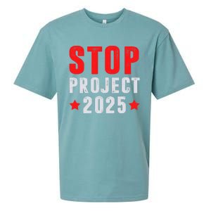 Stop Project 2025 Anti Trump Sueded Cloud Jersey T-Shirt