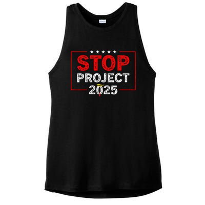 Stop Project 2025 TrumpS Project Anti Trump Ladies PosiCharge Tri-Blend Wicking Tank