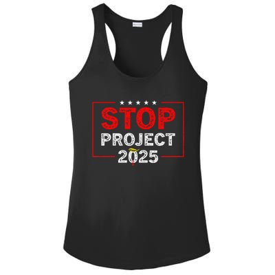 Stop Project 2025 TrumpS Project Anti Trump Ladies PosiCharge Competitor Racerback Tank