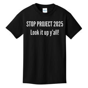 Stop Project 2025 Anti Trump Election Design Kids T-Shirt