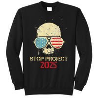 Stop Project 2025 Skull American Us Flag Sweatshirt