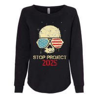 Stop Project 2025 Skull American Us Flag Womens California Wash Sweatshirt