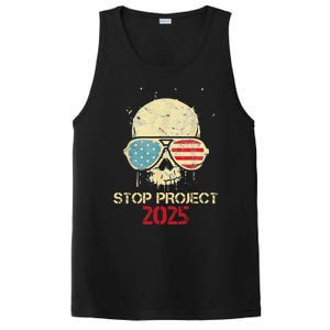 Stop Project 2025 Skull American Us Flag PosiCharge Competitor Tank