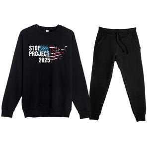 Stop Project 2025 Anti Trump Premium Crewneck Sweatsuit Set