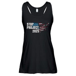 Stop Project 2025 Anti Trump American Flag Ladies Essential Flowy Tank