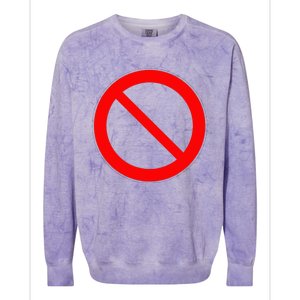 Sign Prohibited 2 Colorblast Crewneck Sweatshirt