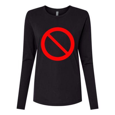 Sign Prohibited 2 Womens Cotton Relaxed Long Sleeve T-Shirt