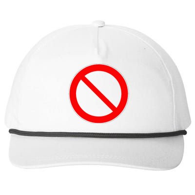 Sign Prohibited 2 Snapback Five-Panel Rope Hat