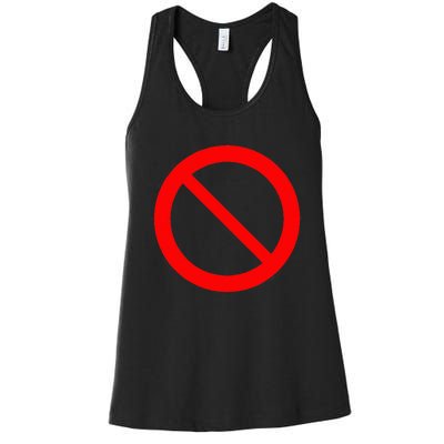 Sign Prohibited 2 Women's Racerback Tank