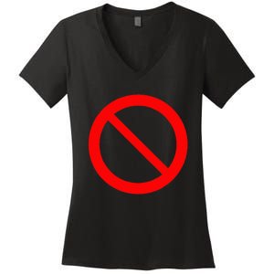 Sign Prohibited 2 Women's V-Neck T-Shirt