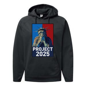 Stop Project 2025 Weeping Statue Of Liberty Protest Performance Fleece Hoodie