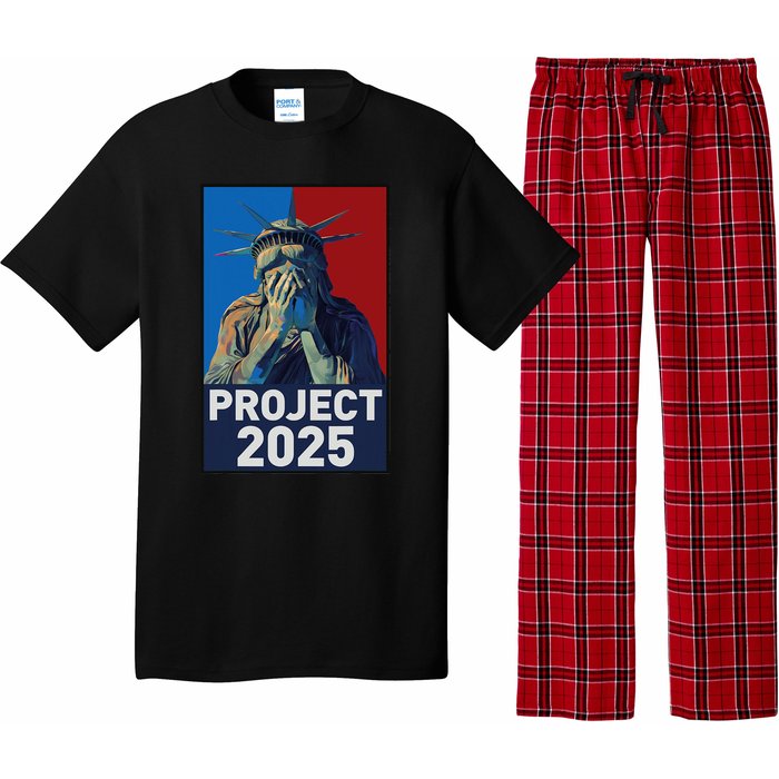 Stop Project 2025 Weeping Statue Of Liberty Protest Pajama Set