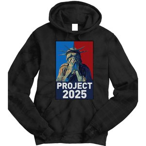 Stop Project 2025 Weeping Statue Of Liberty Protest Tie Dye Hoodie