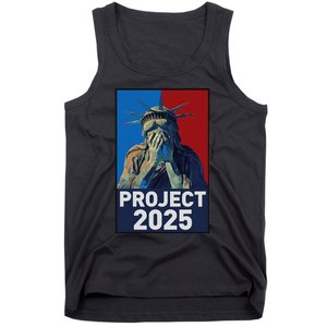 Stop Project 2025 Weeping Statue Of Liberty Protest Tank Top