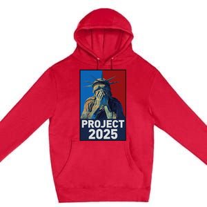 Stop Project 2025 Weeping Statue Of Liberty Protest Premium Pullover Hoodie