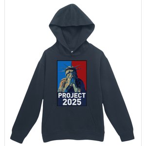 Stop Project 2025 Weeping Statue Of Liberty Protest Urban Pullover Hoodie