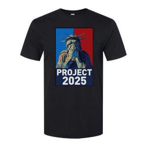 Stop Project 2025 Weeping Statue Of Liberty Protest Softstyle CVC T-Shirt