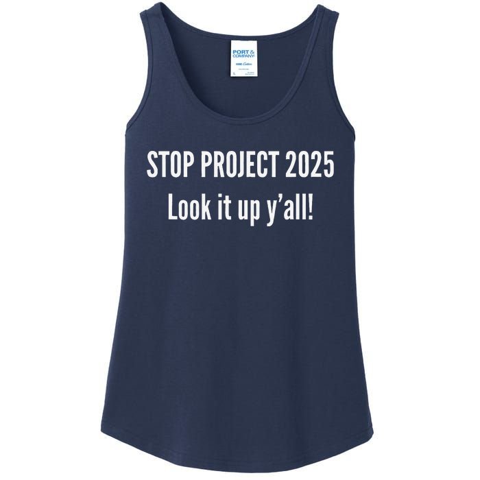 Stop Project 2025 Look It Up Y’All Ladies Essential Tank