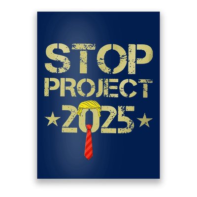 Stop Project 2025 Voting For The Convicted Felon Flag Poster