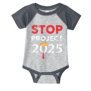 Stop Project 2025 Trumps Project Anti Trump Infant Baby Jersey Bodysuit