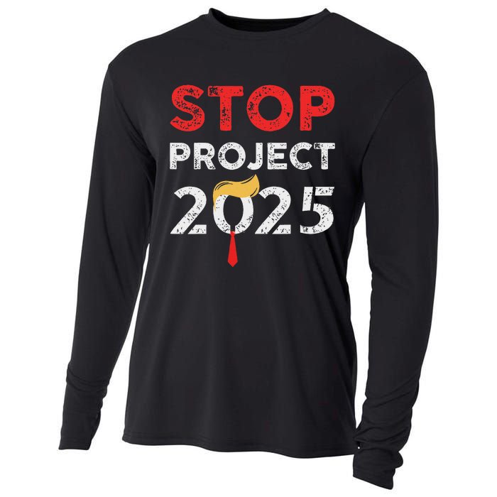 Stop Project 2025 Anti Trump Bold Design Cooling Performance Long Sleeve Crew