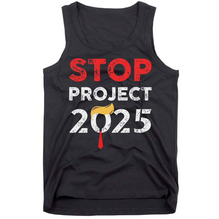 Stop Project 2025 Anti Trump Bold Design Tank Top