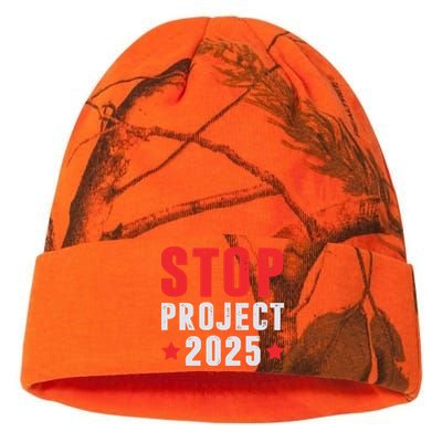 Stop Project 2025 Trumps Project Anti Trump Kati Licensed 12" Camo Beanie