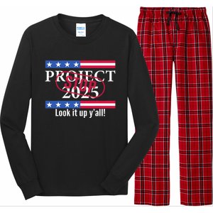 Stop Project 2025 Look It Up Y’All Anti Trump Long Sleeve Pajama Set