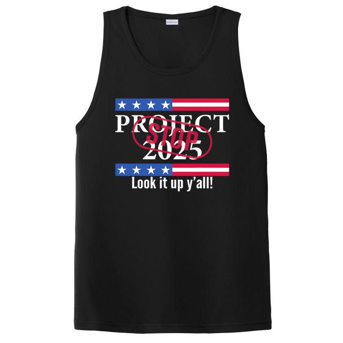 Stop Project 2025 Look It Up Y’All Anti Trump PosiCharge Competitor Tank