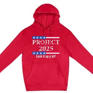 Stop Project 2025 Look It Up Y’All Anti Trump Premium Pullover Hoodie