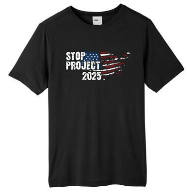 Stop Project 2025 American Flag Tall Fusion ChromaSoft Performance T-Shirt