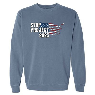 Stop Project 2025 American Flag Garment-Dyed Sweatshirt