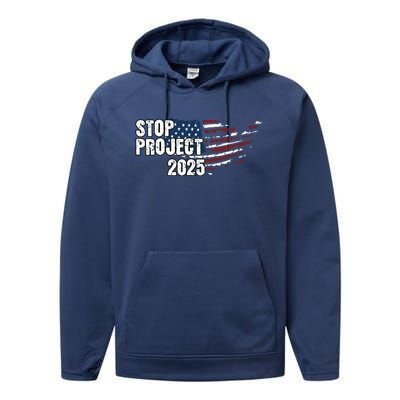 Stop Project 2025 American Flag Performance Fleece Hoodie