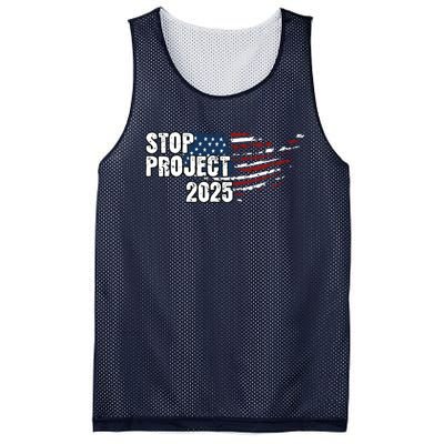 Stop Project 2025 American Flag Mesh Reversible Basketball Jersey Tank