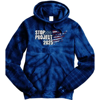 Stop Project 2025 American Flag Tie Dye Hoodie